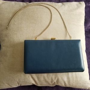 Navy Blue and Gold Purse/Clutch